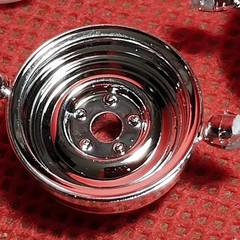 Chrome Reverse Wheels 1932 Ford Convertible 1:24 Scale Model Car Part Monogram