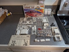 1/25 JO-HAN CHRYSLER TURBINE CAR #GC-300 VINTAGE CAR MODEL KIT *Open Box
