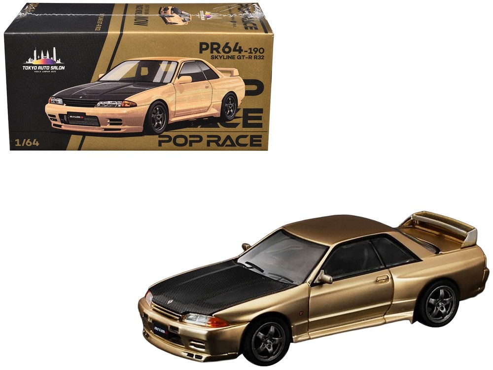 Pop Race PR640190 1/64 Skyline GT-R R32 RHD (Right Hand Drive) Chrome