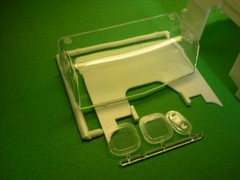SD DD White Freightliner 1/25 AMT Cab Glass Windshield Sleeper Body Semi Truck