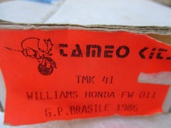 TAMEO TMK 41 TAMEO F1 TMK 41 WILLIAMS HONDA FW 11 GP MORE 1:43 kits LISTED ITALY