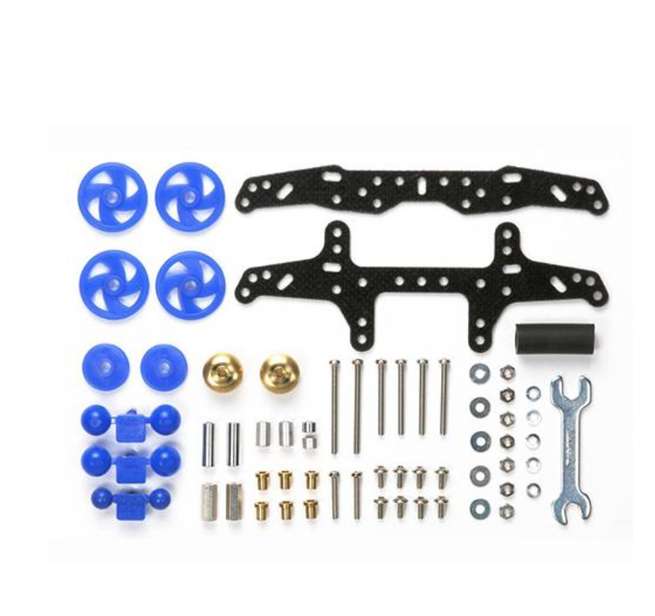 Tamiya Mini 4WD Upgrade Parts Set Carbon Plate Roller Bearing Accessory Motor
