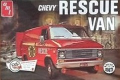 AMT Chevy Rescue Van 1:25 Plastic Model Kit Molded in White Unassembled Sealed