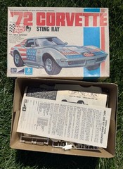 Vintage MPC 500 1972 General Mills Chevrolet Corvette Sting Ray Toy Model Kit