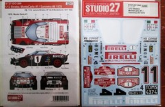 DECAL: 1/12 S271260 1978 Pirelli Lancia Stratos For Italeri 1/12