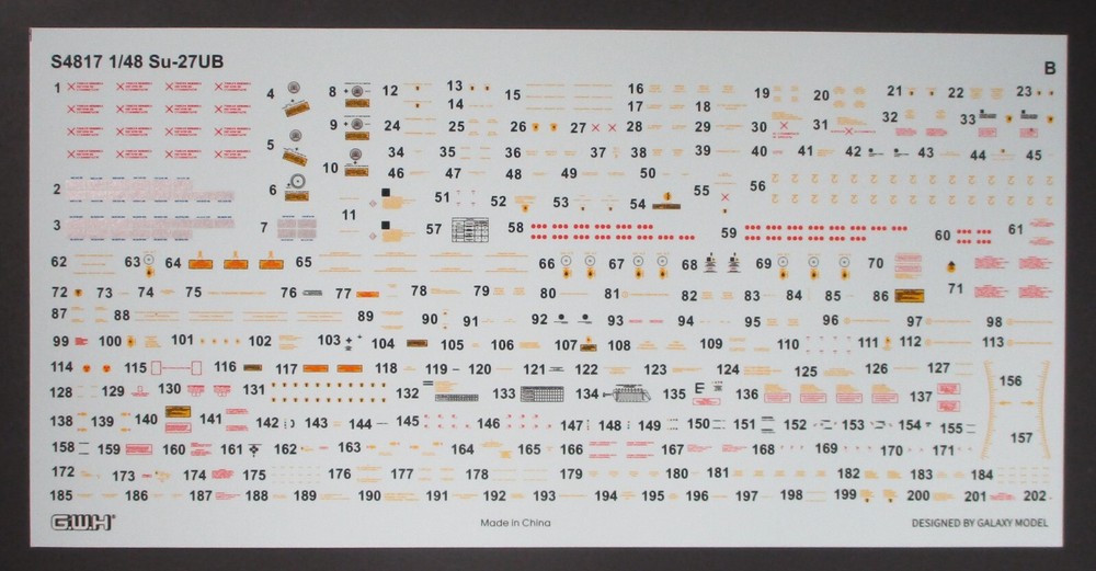 Great Wall Hobby 1/48th Scale Su-27UBM Flanker – Decal B from Kit No. S4817