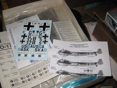 Dornier Do-17Z bomber by Hobby Craft in 1/48 scale – replacement decals
