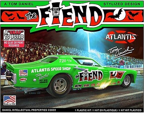 Atlantis Tom Daniel The Fiend Funny Car – Snap Together Plastic Model Car Kit
