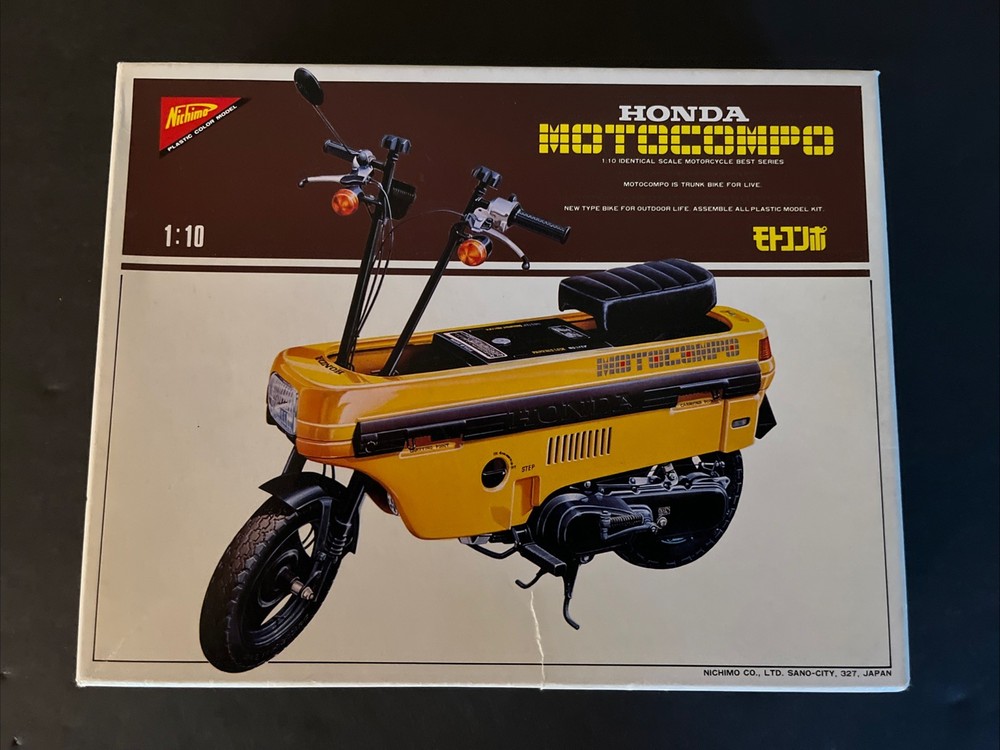 Nichimo 1/10 Honda Motocompo “Trunk Bike” Yellow New Sealed But Top Torn