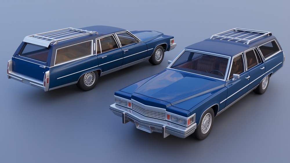 ABS-LIKE RESIN 3D PRINTED 1/25 1979 CADILLAC FLEETWOOD BROUGHAM WAGON KIT