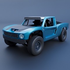 ABS-LIKE RESIN 3D PRINTED 1/35 HOONIGAN TROPHY TRUCK KIT