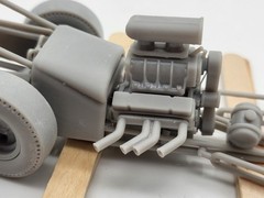 1960s Small Old School Dragster With Small Block Superch V8 1/25 Scale Mode Kit