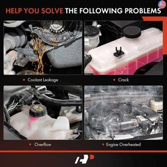A-Premium Engine Coolant Overflow Recovery Expansion Tank with Cap Compatible