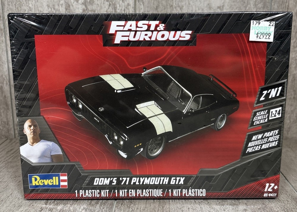 1/24 Revell Fast & Furious Dom’s ’71 Plymouth GTX Model Car Kit