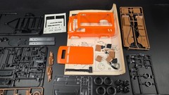 RARE REVELL HUSKY HAULER OFF ROAD CHEVY VAN WITH TRAILER DIRT BIKES 1/25 BC4