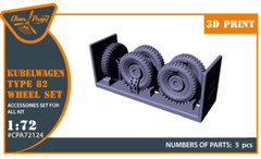 Kubelwagen type 82 wheel set (Resin Upgrade set) 1/72 ClearProp CPA72124