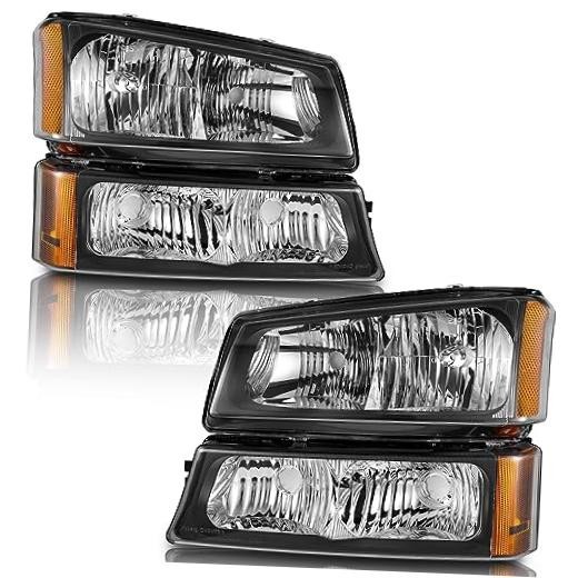 OE Replacement Clear Lens – Black Housing – Amber Reflector – Black