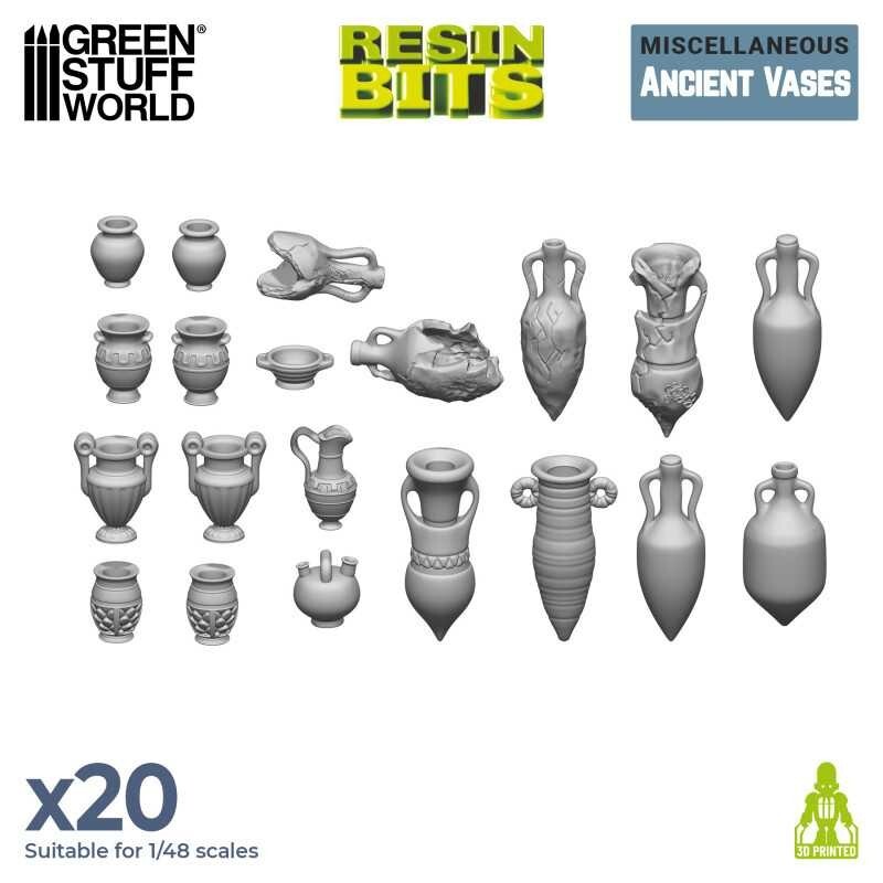 3D printed set – Ancient Vases – Sigmar Decor Modelling Wargames Battlefield