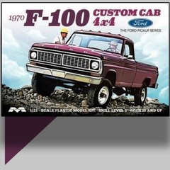 MOEBIUS MODELS 1230 1/25 1970 FORD F-100 CUSTOM CAB 4X4 PLASTIC MODEL KIT