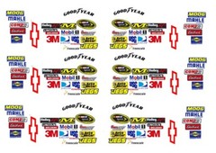Nascar Sprint Cup Minor Front Fender Sponsors 1/24th – 1/25th Scale Decals