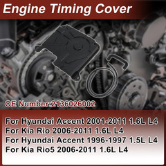 Engine Timing Cover for Hyundai Accent 1.6L L4 2001-2011 Timing Chain Cover Repl