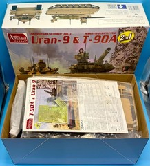 Amusing Hobby AH 35A053 1/35 Russian Main Battle Tank T-90A & Uran-9 Brand New