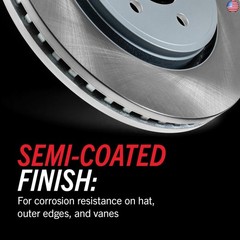 Power Stop SC8063 Rear Brake Kit With Semi-Coated Brake Rotors and Ceramic