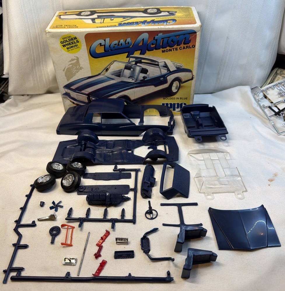 MPC Class Action Monte Carlo Vintage Blue Model Kit Missing Pieces For Parts