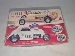 AMT ORIGINAL VINTAGE RARE DOUBLE 3 IN 1 DRAGSTER KIT TROPHY SERIES T-161 AS IS