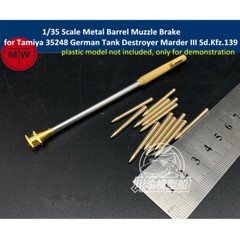 1/35 Metal Barrel Muzzle Brake for Tamiya 35248 German Tank Destroyer Marder III