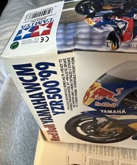 TAMIYA 1/12th Scale Model Kit- Red Bull Yamaha WCM YZR500 ‘99 #14076- New