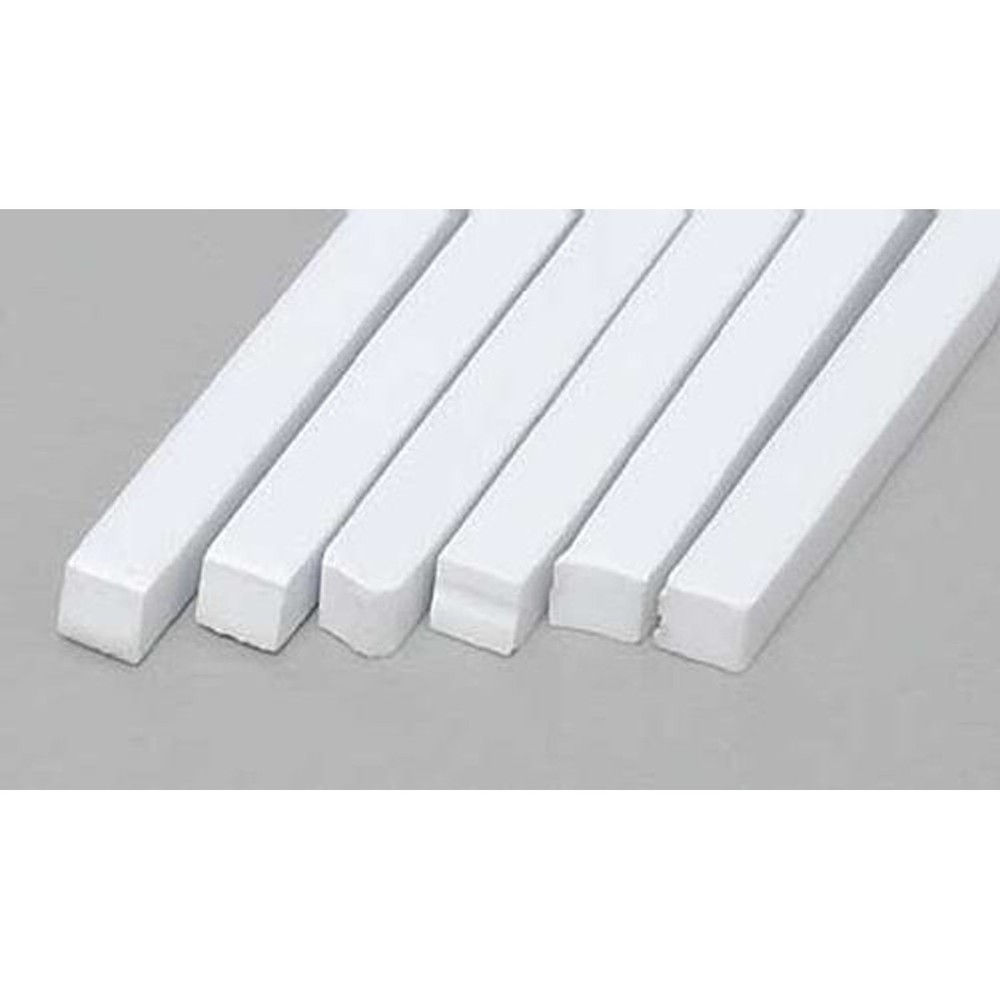 Evergreen Scale Models Strip .125 x .125 6 EVG186 Plastic Building Supplies