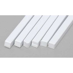 Evergreen Scale Models Strip .125 x .125 6 EVG186 Plastic Building Supplies