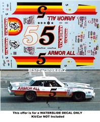 NASCAR DECAL # 5 ARMOR ALL 1978 CHEVROLET MONTE CARLO NEIL BONNETT 1/25