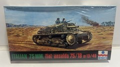 Vintage Esci Italian 75mm Fiat-Ansaldo 75/18 M13/40 Tank 1/72 Sealed – #8031