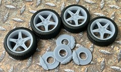 Resin 21/20 Inch “1995 Mustang Cobra R” Model car Wheels/Tires 1/24 scale