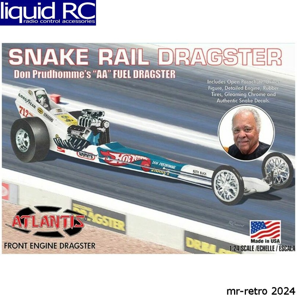 Atlantis Models M5694 1/24 Don the Snake Prudhomme Front Engine Dragster Plastic