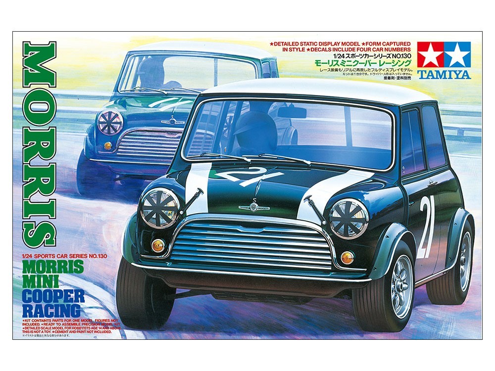 Tamiya 24130 MORRIS MINI COOPER 1275S Mk.I Racing Car plastic model kit 1/24