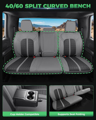 Leather Car Seat Covers for Dodge Ram 1500 2019-2026 Crew Cab, Custom Fit Big Ho