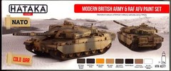 Hataka Hobby Paints MODERN BRITISH ARMY & RAF AFV Acrylic Paint Set