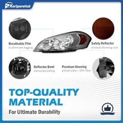Headlights OE Replacement Clear Lens I Chrome Housing I Amber Reflector