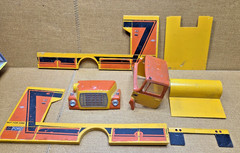 Ford LNT 8000 PAINTED RACE HAULER BODY, CAB, HOOD 1:25 AMT USED Model Kit PARTS