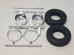 2 – REAR OUTER WHEELS & TIRES from Kenworth W925 AMT 1:25 Model Kit W-925 *