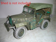 Soviet Military Vehicle Jeep GAZ-67 1:25 Scale DIY Handcraft Paper Model Kit
