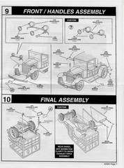 30 FORD WOODY STREET ROD HANDLES MIRRORS – REVELL 2064 – MODEL CAR KIT PARTS LOT