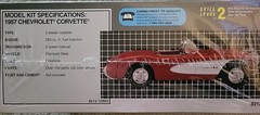 1957 Chevrolet Corvette Skill Level 2 Model Kit 1/25 Scale