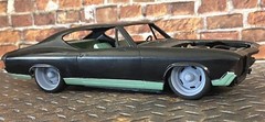 Resin 1/24: 21/20 Scale Inch Chevy Rally Wheels With Wide Rear Tires. 1/25