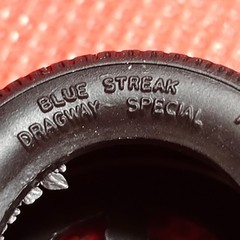 Wide Blue Streak Rear Tires 1988 Chevy Corvette 1:25 scale model car part MPC
