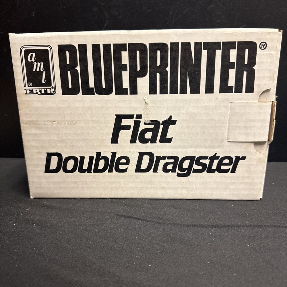 Amt/Ertl Blueprinter Fiat Double Dragster 1:25 Model Kit Old Stock Sealed Parts