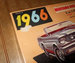VTG 1966 Ford Mustang GTO 3 in 1 Model Kit EMPTY BOX Only Palmer Plastics